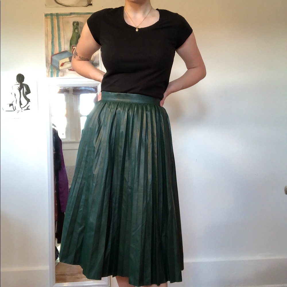 Vintage inspired leather 60s skirt